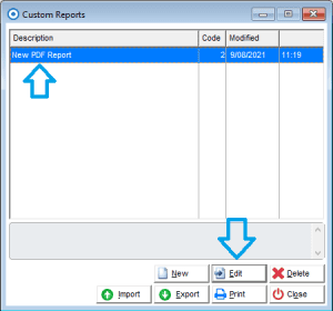 Custom Reports Edit PDF