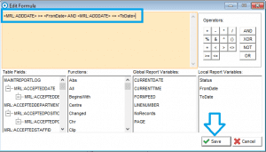 Custom Reports - Edit Report - PDF - Detail Band Filter 6